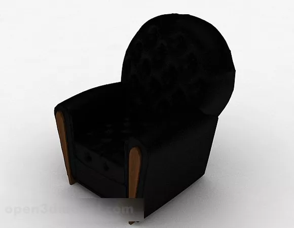 Black Single Armchair Furniture 3d model Black Single Armchair Furniture 3d model