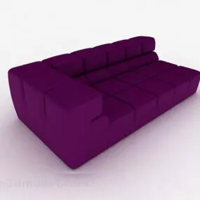 Purple Loveseat Sofa Furniture 3d model