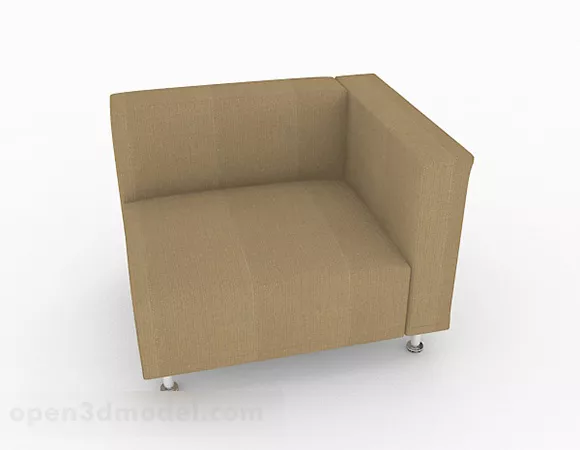 Brown Minimalist Single Sofa Chair 3d model Brown Minimalist Single Sofa Chair 3d model