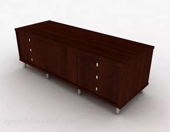 Wood Tv Cabinet Furniture V1 3d model Wood Tv Cabinet Furniture V1 3d model