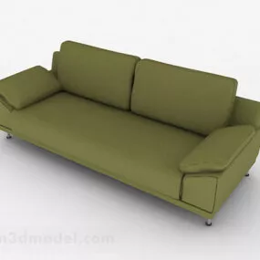 Green Double Sofa Furniture 3d model