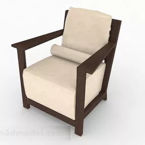 Brown Single Sofa Furniture V3 3d model