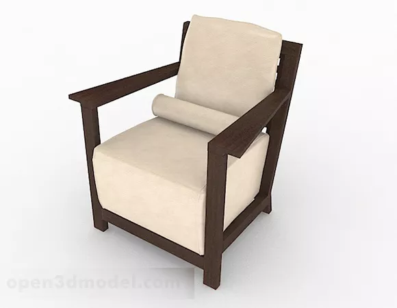 Brown Single Sofa Furniture V3 3d model Brown Single Sofa Furniture V3 3d model