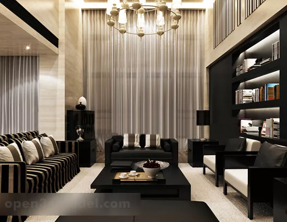 Modern Chinese Furniture Living Room 3d model Modern Chinese Furniture Living Room 3d model