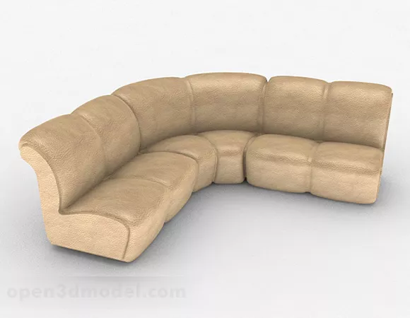 Yellow Multi-seats Sofa Furniture V2 3d model Yellow Multi-seats Sofa Furniture V2 3d model