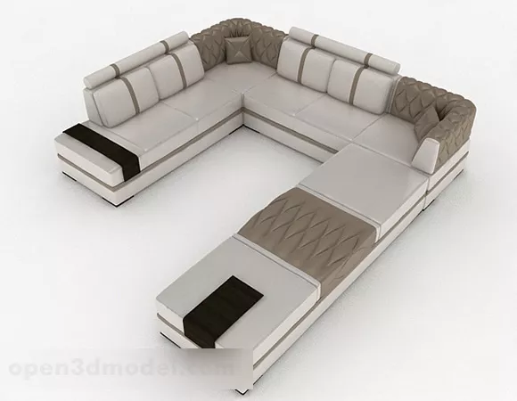 U Shape Sofa Furniture V1 3d model U Shape Sofa Furniture V1 3d model