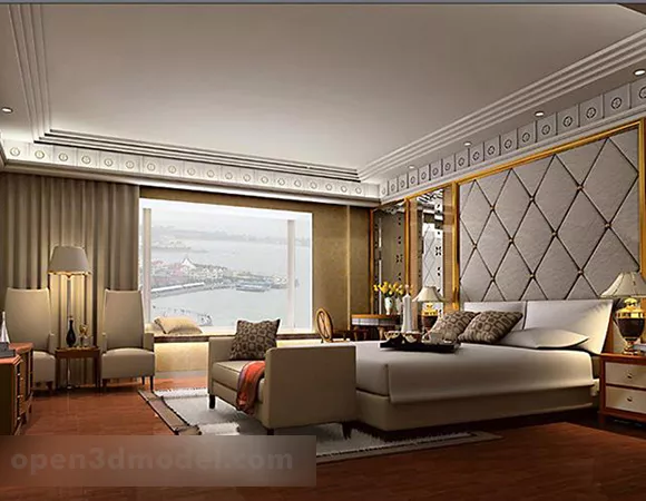 European Style Bedroom Furniture 3d model European Style Bedroom Furniture 3d model