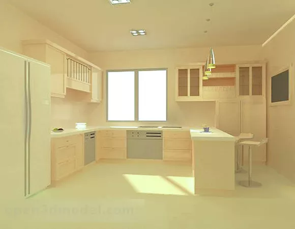 Modern Kitchen Furniture 3d model Modern Kitchen Furniture 3d model