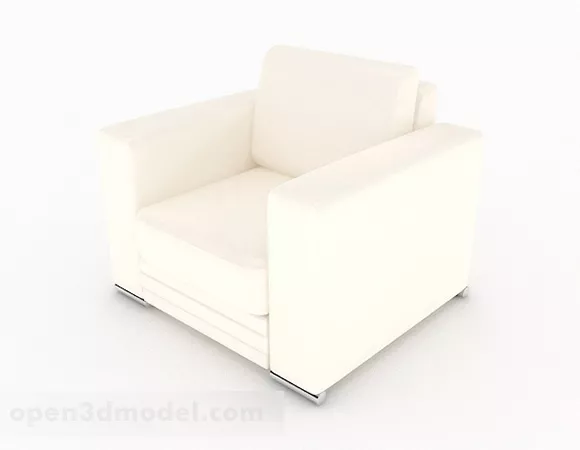 White Minimalist Single Sofa Furniture V1 3d model White Minimalist Single Sofa Furniture V1 3d model