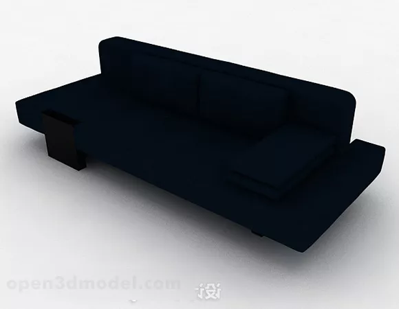 Blue Double Sofa Furniture V1 3d model Blue Double Sofa Furniture V1 3d model