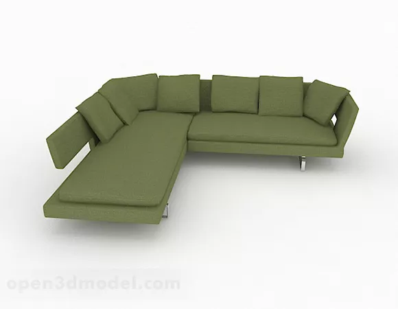 Green Multi-seats Sofa Furniture V2 3d model Green Multi-seats Sofa Furniture V2 3d model
