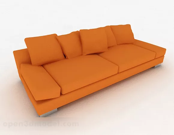 Fabric Loveseat Green Color 3d model