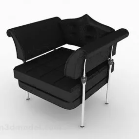 Black Single Sofa Furniture 3d model