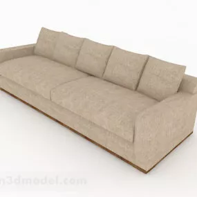Brown Multi-seats Sofa Furniture V2 3d model
