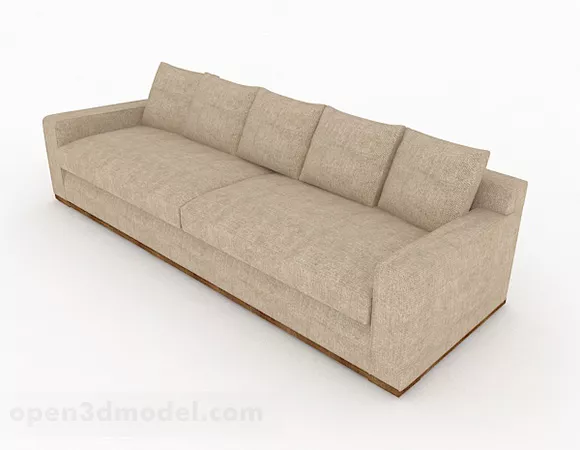 Brown Multi-seats Sofa Furniture V2 3d model Brown Multi-seats Sofa Furniture V2 3d model