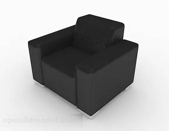 Black Style Minimalist Single Sofa Furniture V1 3d model Black Style Minimalist Single Sofa Furniture V1 3d model