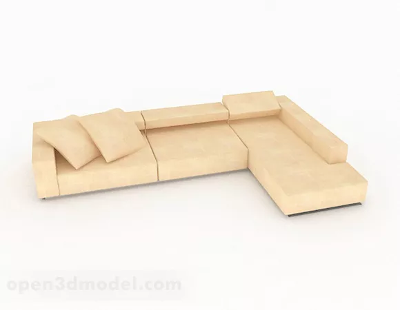 Yellow Minimalist Multi-seats Sofa Furniture V1 3d model Yellow Minimalist Multi-seats Sofa Furniture V1 3d model