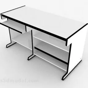 White Desk Furniture 3d model