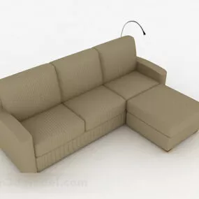 Brown Multi-seats Sofa Furniture V3 3d model