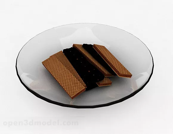 Decorative Chocolate Cake 3d model