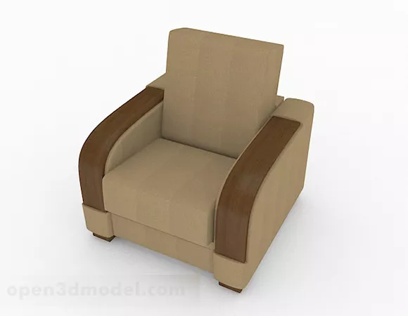 Brown Single Sofa Furniture V4 3d model Brown Single Sofa Furniture V4 3d model