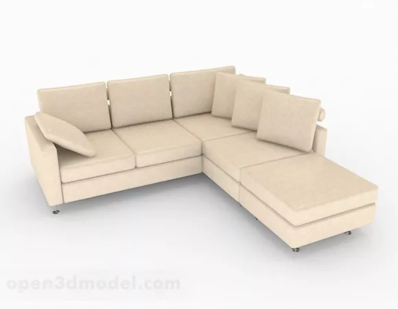 Yellow Fabric Multi-seats Sofa Living Room 3d model Yellow Fabric Multi-seats Sofa Living Room 3d model