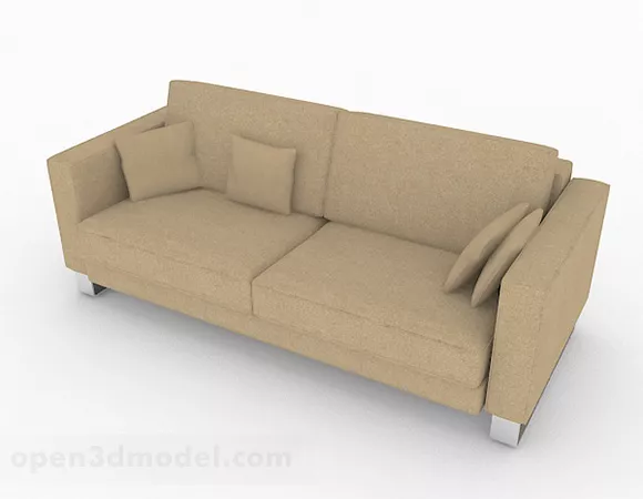 Brown Loveseat Sofa Furniture Design 3d model Brown Loveseat Sofa Furniture Design 3d model