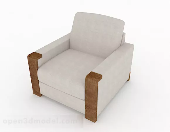 Gray Single Sofa Furniture Design 3d model Gray Single Sofa Furniture Design 3d model