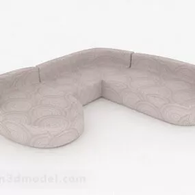 Brown Style Multi-seats Sofa Furniture Design 3d model