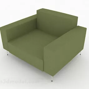 Green Minimalist Single Sofa Furniture Design V1 3d model