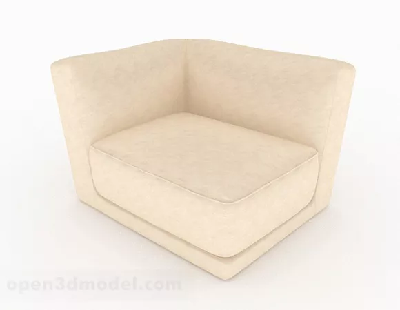 Beige Single Sofa Furniture Design 3d model Beige Single Sofa Furniture Design 3d model