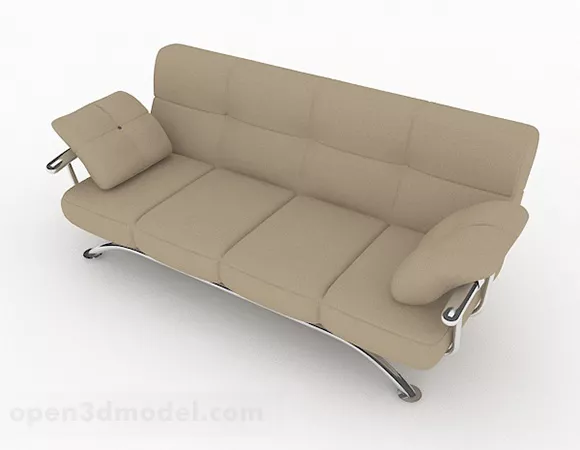 Brown Multi-seats Sofa Furniture Design V2 3d model Brown Multi-seats Sofa Furniture Design V2 3d model