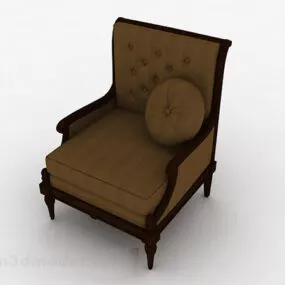 Brown Single Sofa Furniture Design V1 3d model