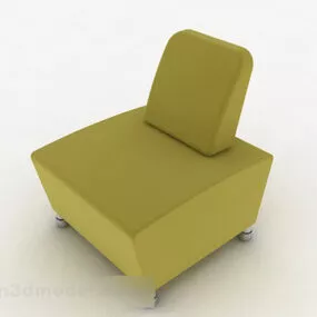 Green Single Sofa Minimalist Furniture 3d model