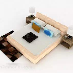 Home Double Bed Furniture Design 3d model