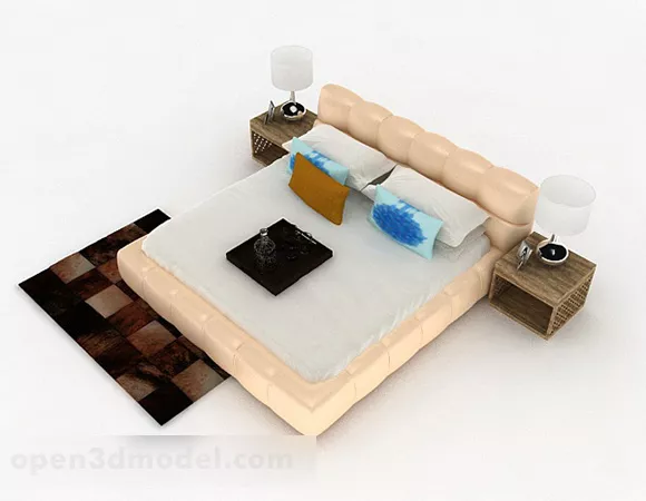 Home Double Bed Furniture Design 3d model Home Double Bed Furniture Design 3d model