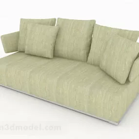 Green Multi-seats Sofa Furniture Design V2 3d model