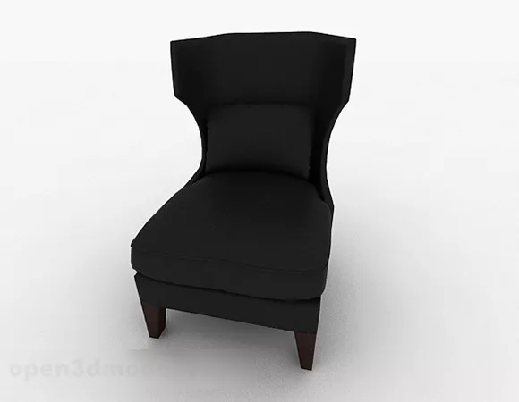 Black Minimalist Single Sofa Furniture Design 3d model Black Minimalist Single Sofa Furniture Design 3d model