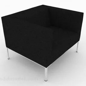 Black Minimalist Single Sofa Furniture Design V1 3d model