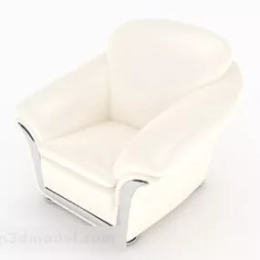 White Home Single Sofa Furniture Design 3d model