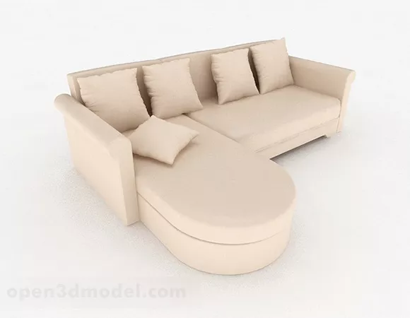 Yellow Multi-seats Corner Sofa 3d model Yellow Multi-seats Corner Sofa 3d model