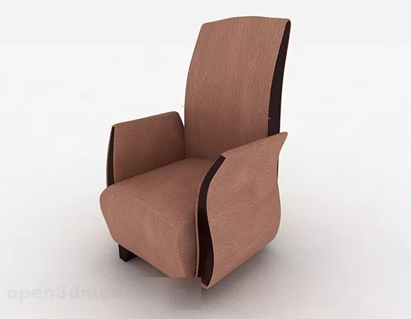 Brown Minimalist Single Sofa Furniture Design V3 3d model Brown Minimalist Single Sofa Furniture Design V3 3d model