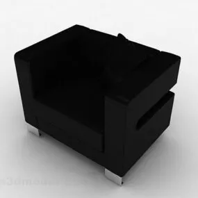 Black Single Sofa Furniture Design V1 3d model