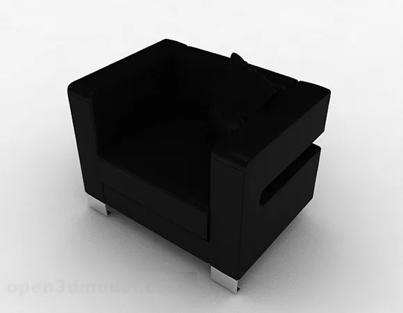 Black Single Sofa Furniture Design V1 3d model Black Single Sofa Furniture Design V1 3d model