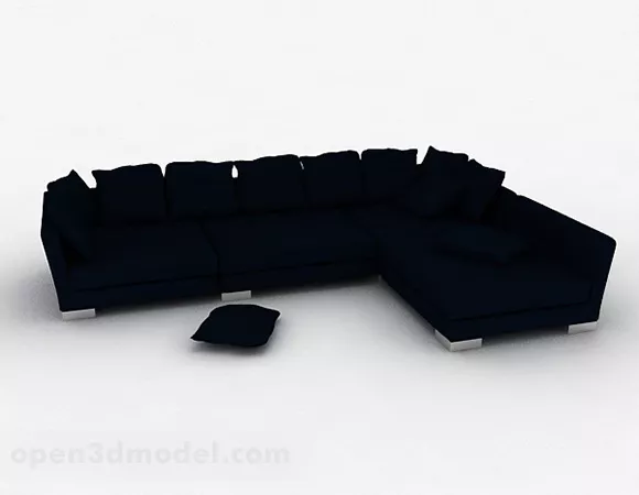 Blue Multi-seats Sofa Furniture Design V2 3d model Blue Multi-seats Sofa Furniture Design V2 3d model