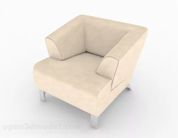 Yellow Fabric Minimalist Single Sofa 3d model Yellow Fabric Minimalist Single Sofa 3d model