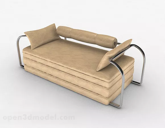 Yellow Two-seat Sofa Furniture Design V2 3d model Yellow Two-seat Sofa Furniture Design V2 3d model