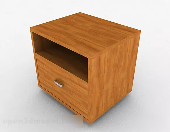 Bedside Table Antique Style 3d model