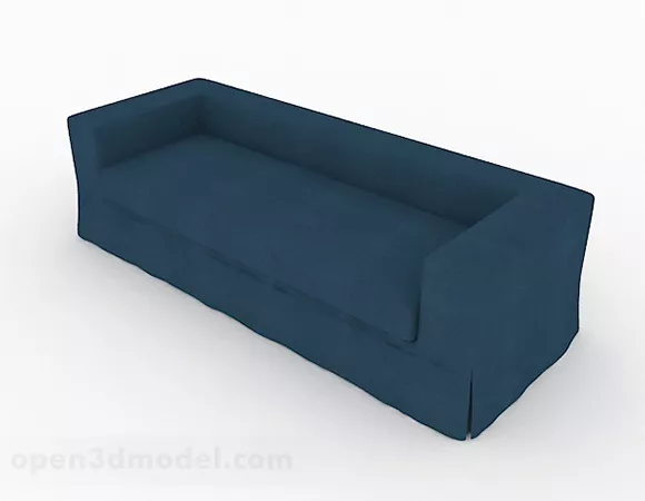 Blue Multi-seats Sofa Furniture Design V3 3d model Blue Multi-seats Sofa Furniture Design V3 3d model