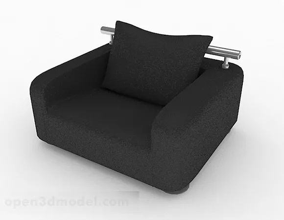 Minimalist Black Single Sofa Furniture Design 3d model Minimalist Black Single Sofa Furniture Design 3d model